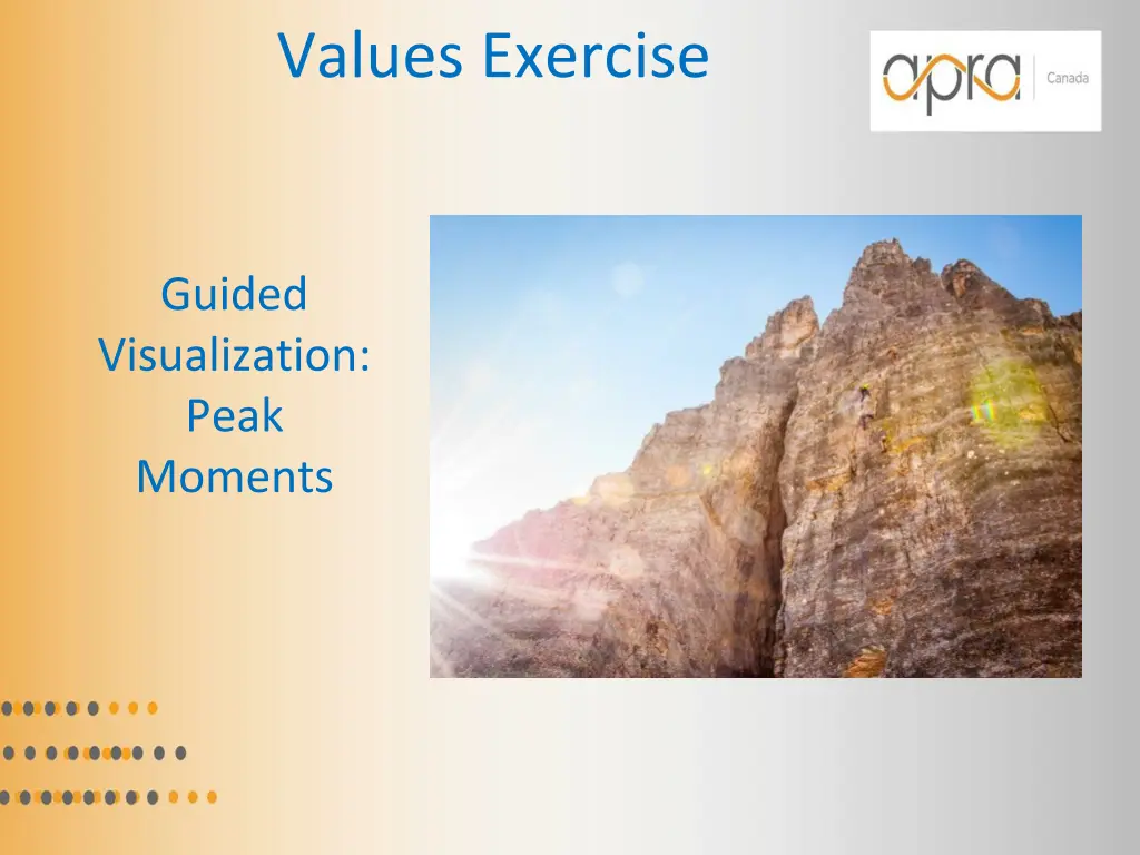 values exercise