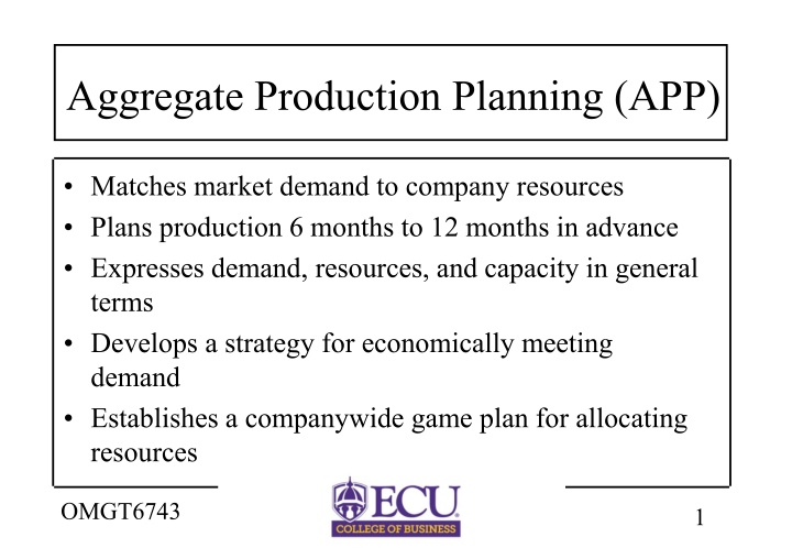 aggregate production planning app