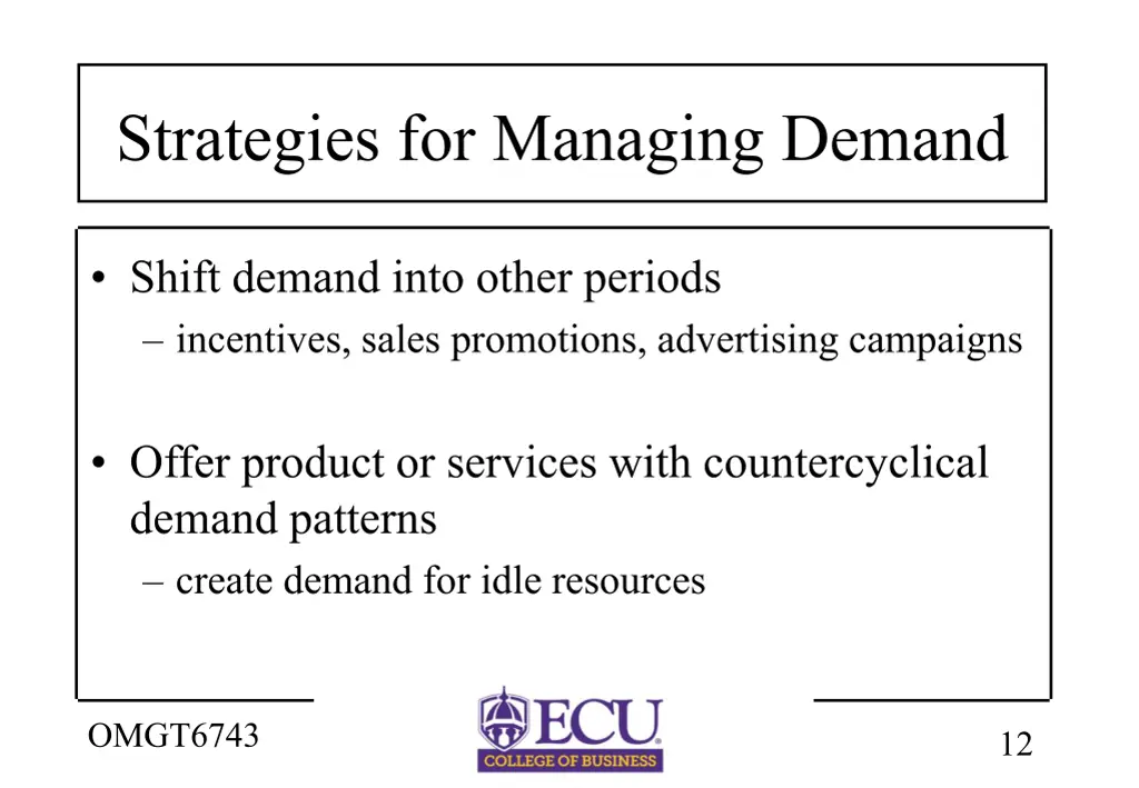 strategies for managing demand