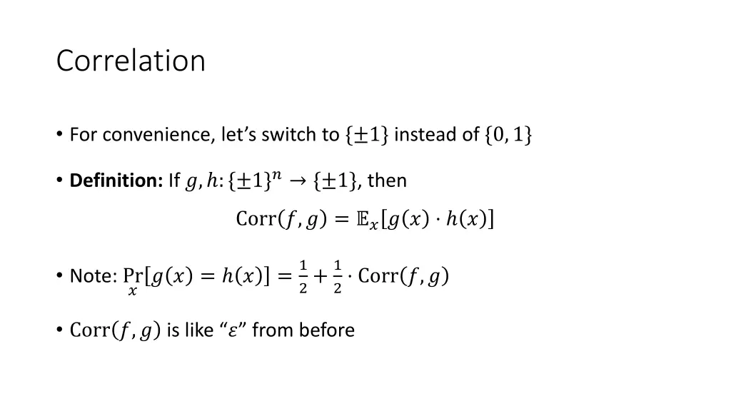 correlation
