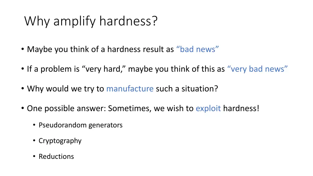 why amplify hardness