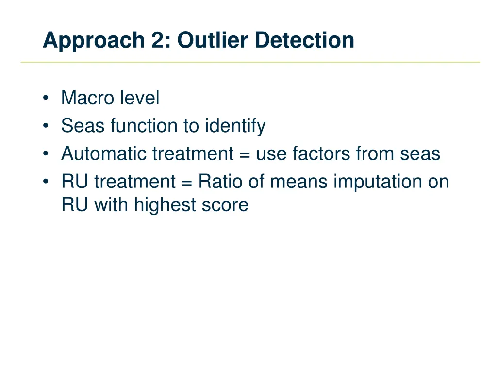 approach 2 outlier detection