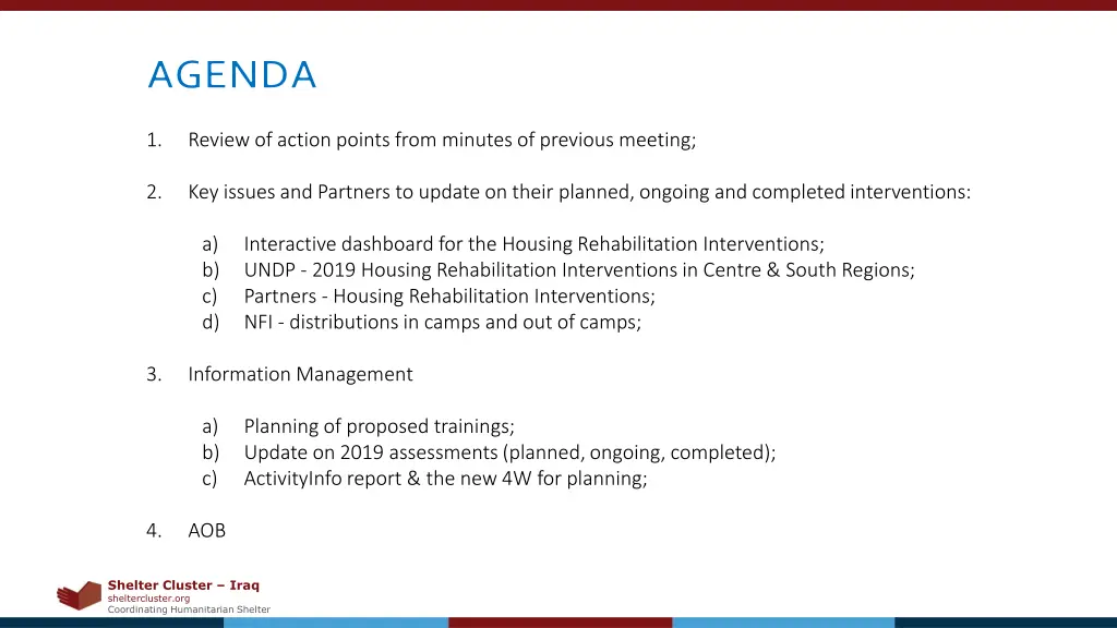 agenda