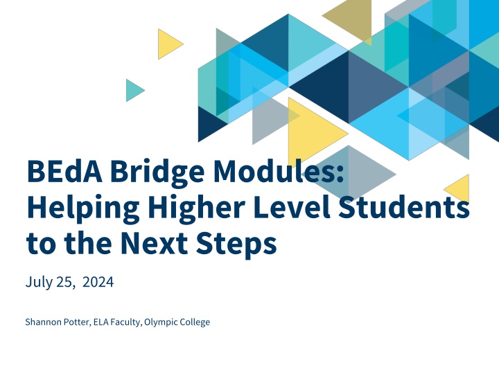 beda bridge modules helping higher level students