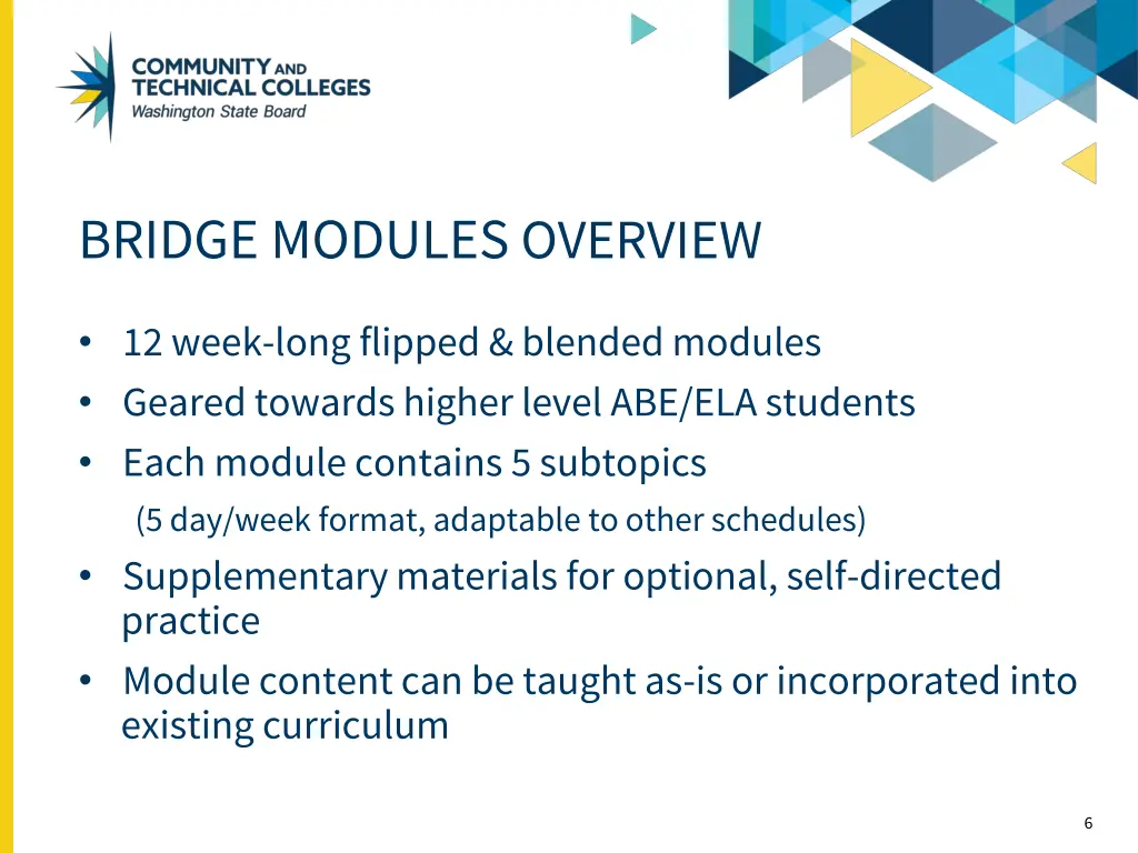 bridge modules overview