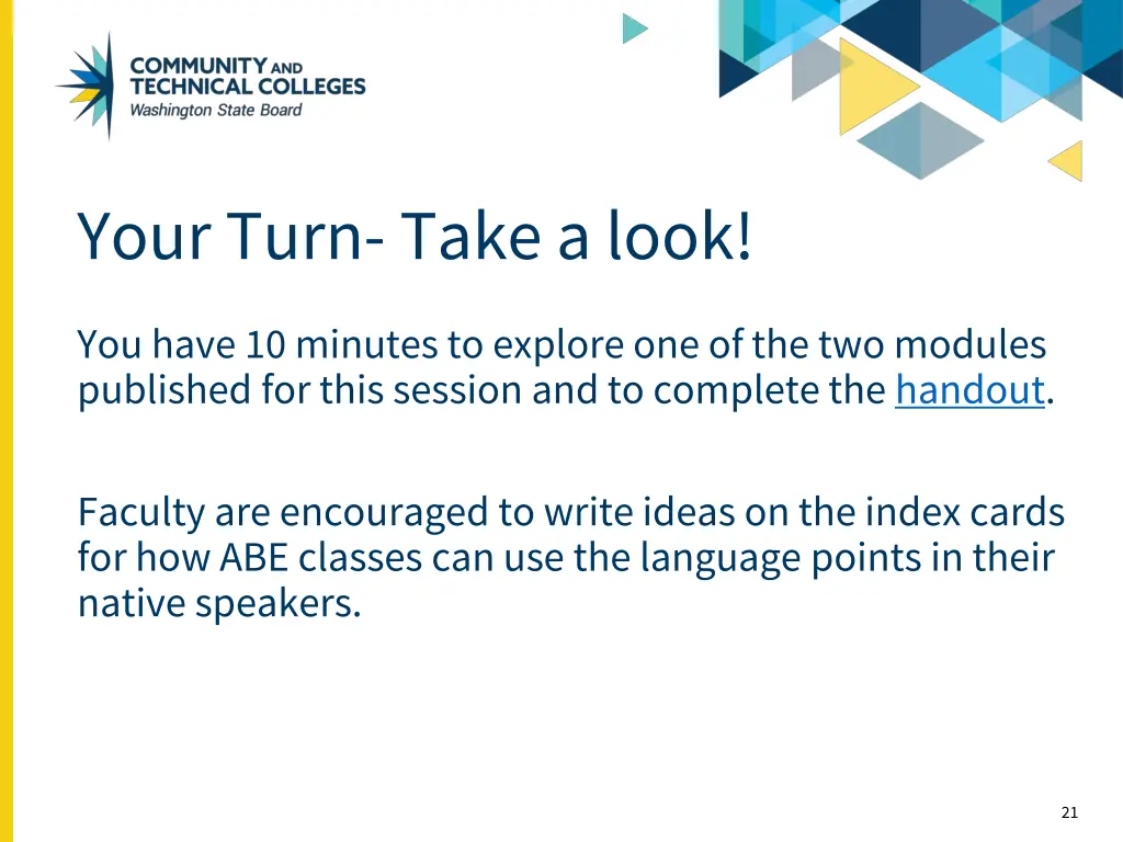 your turn take a look