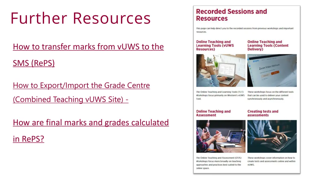 further resources
