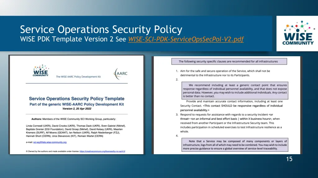 service operations security policy wise