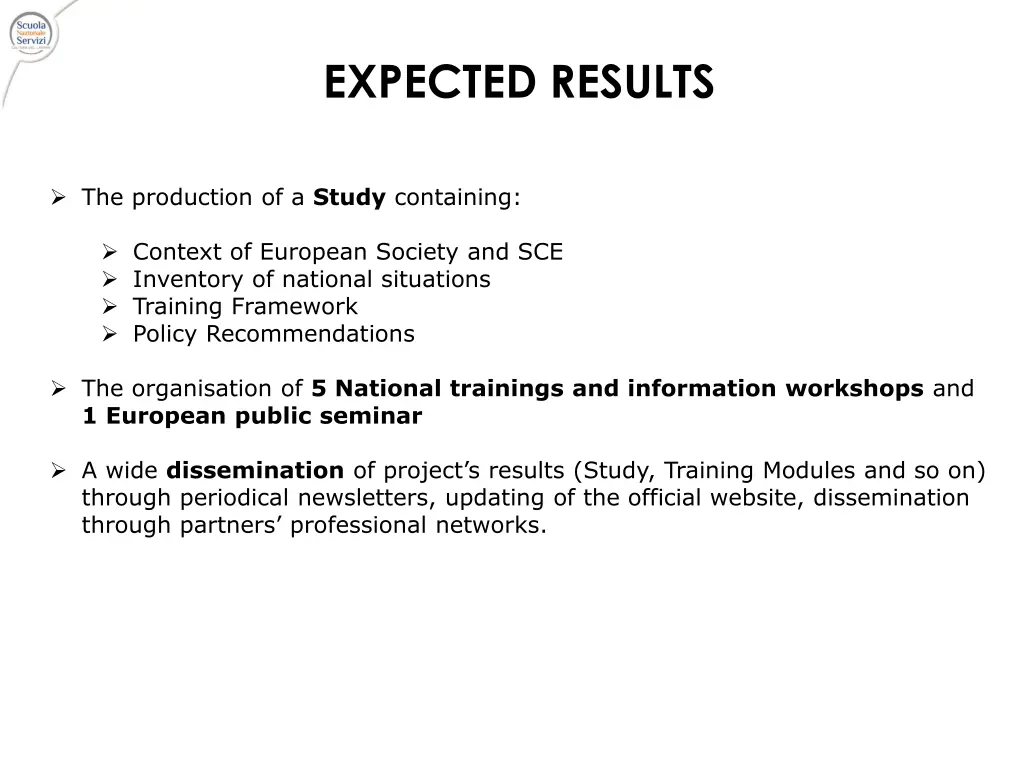 expected results