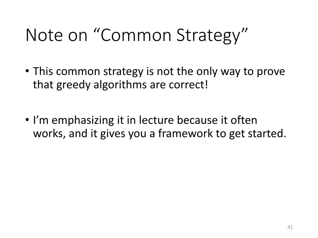 note on common strategy