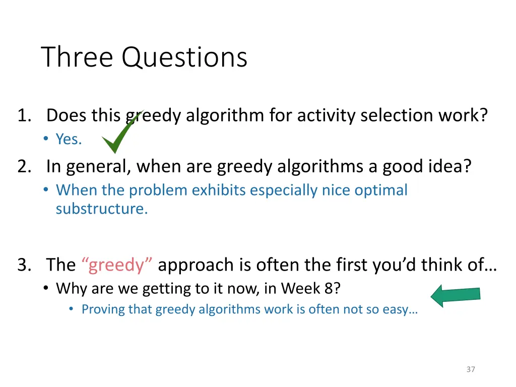three questions 1