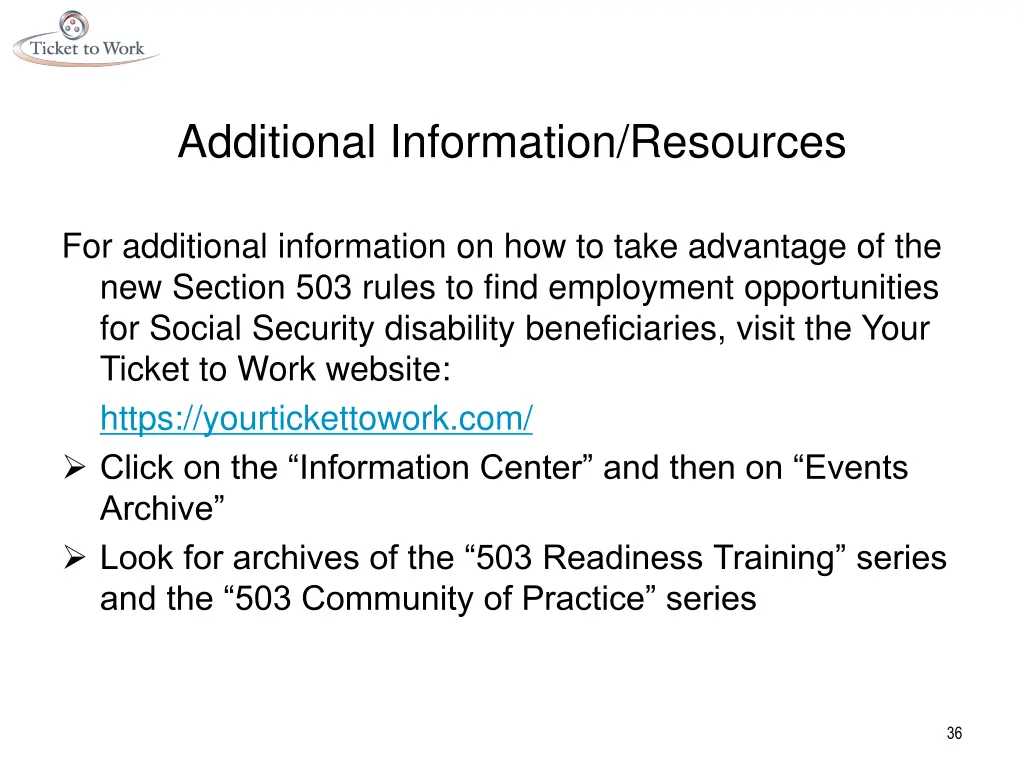 additional information resources