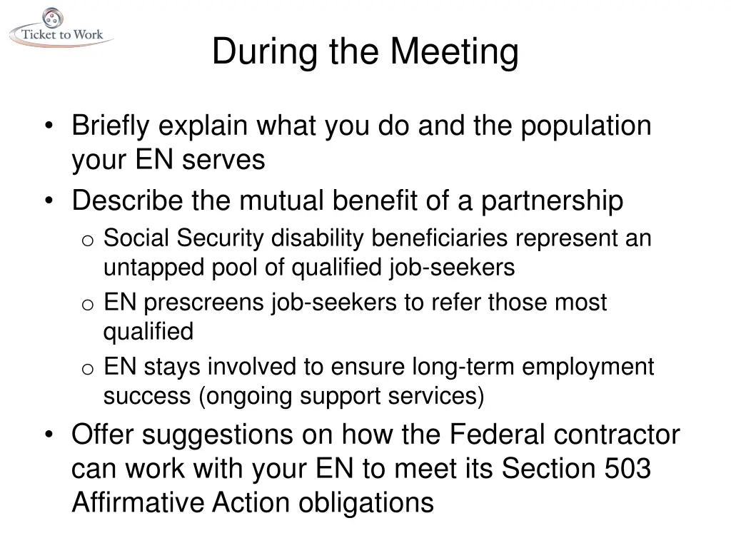 during the meeting
