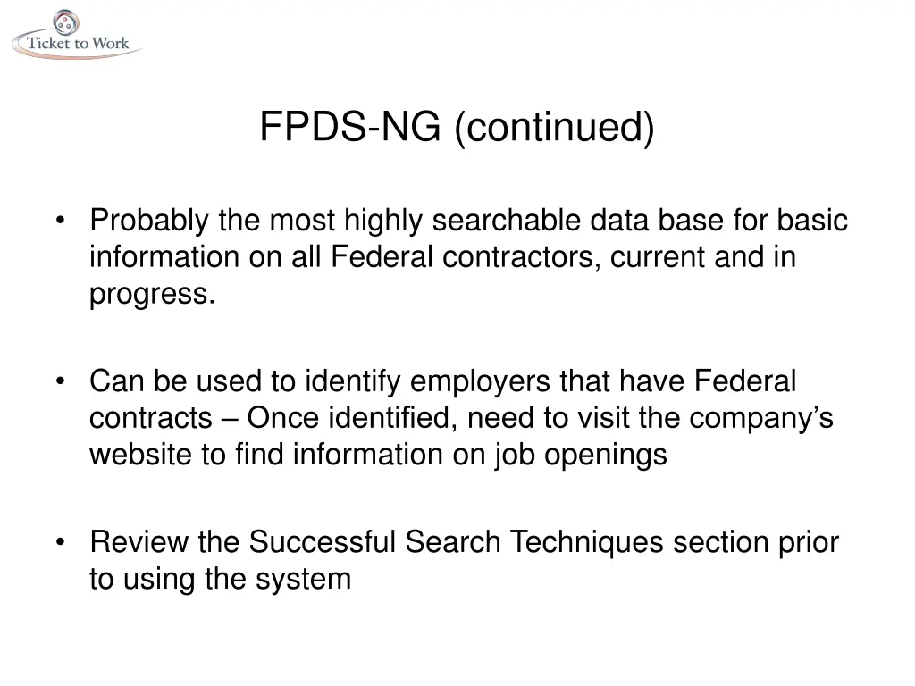 fpds ng continued