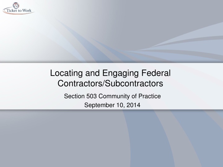 locating and engaging federal contractors