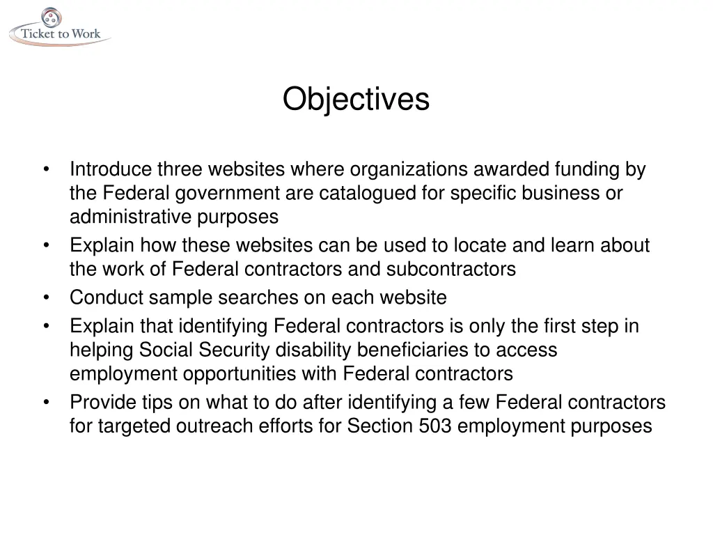 objectives