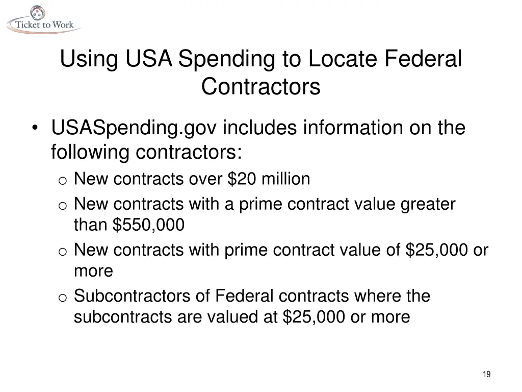 using usa spending to locate federal contractors