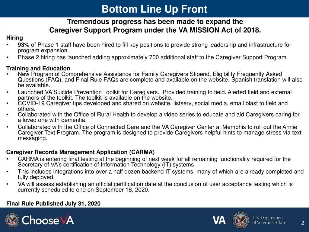 bottom line up front
