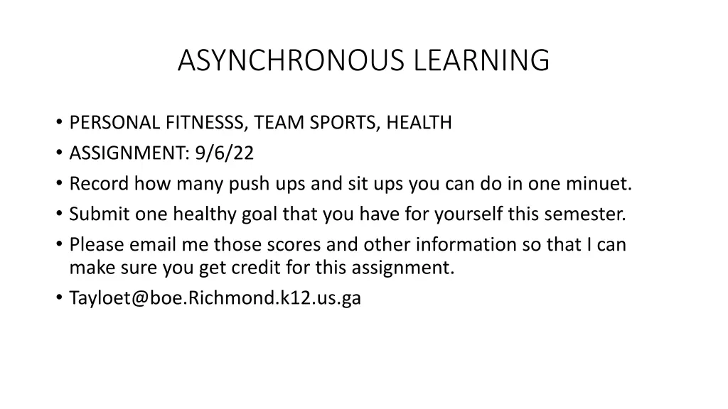 asynchronous learning