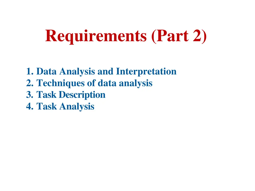 requirements part 2