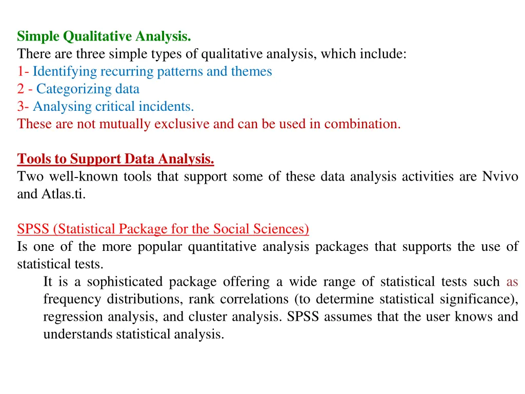 simple qualitative analysis there are three