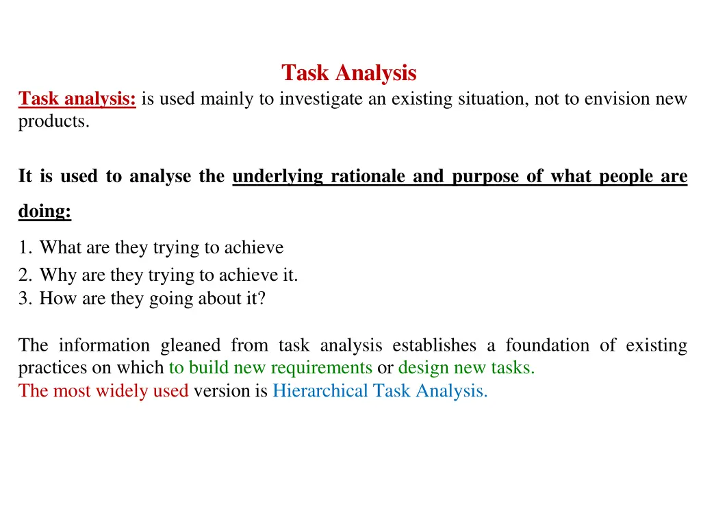 task analysis