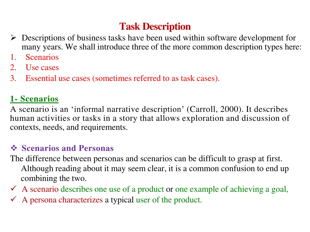 task description