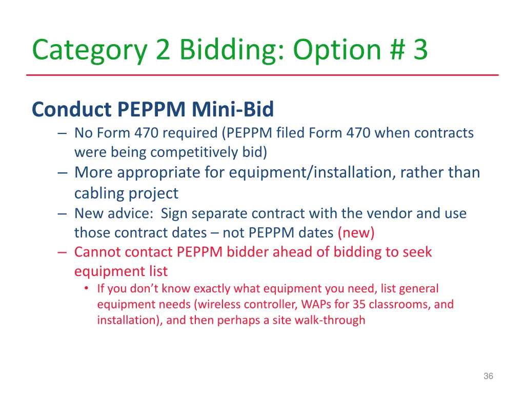 category 2 bidding option 3