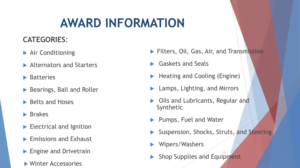 award information 1