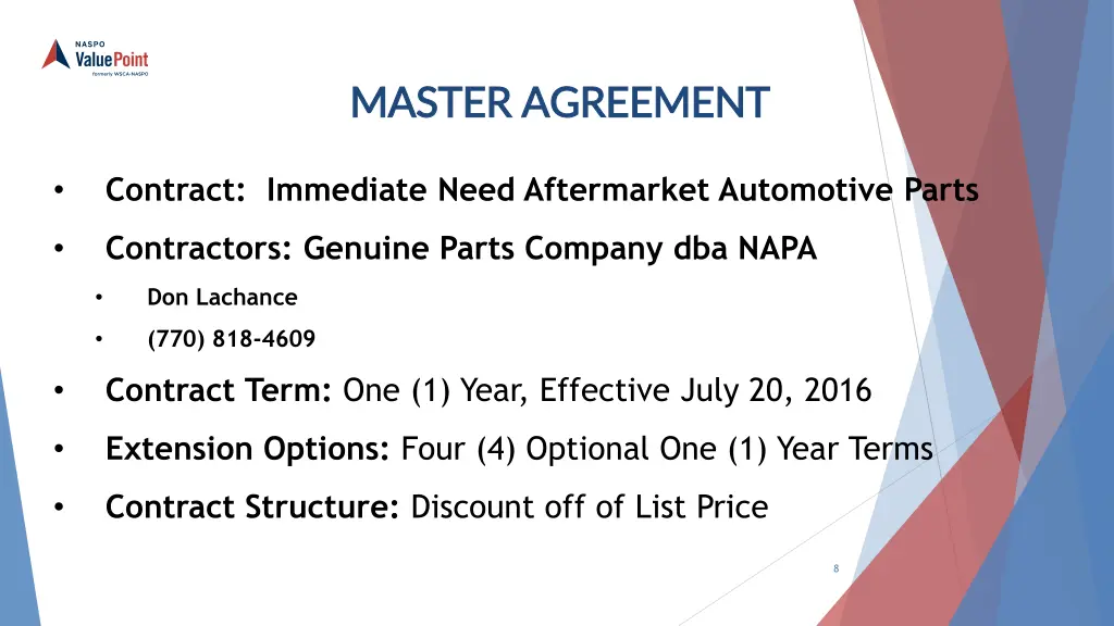master agreement master agreement