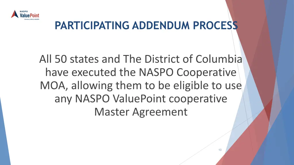 participating addendum process