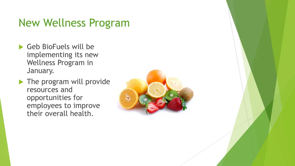 new wellness program