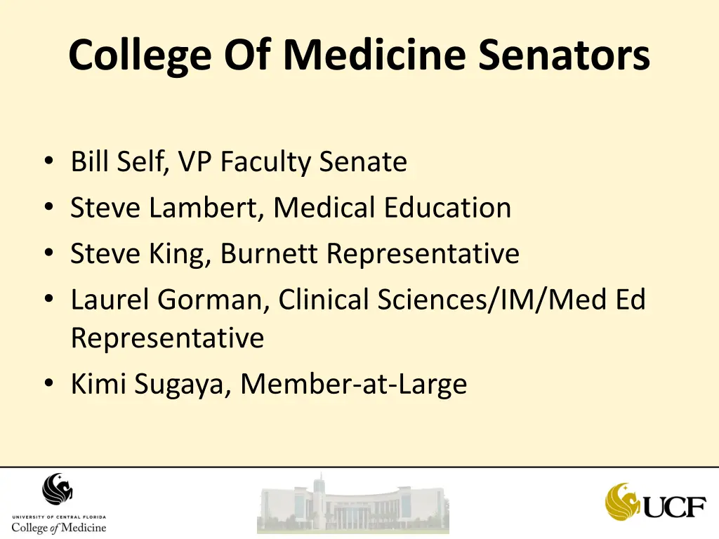 college of medicine senators