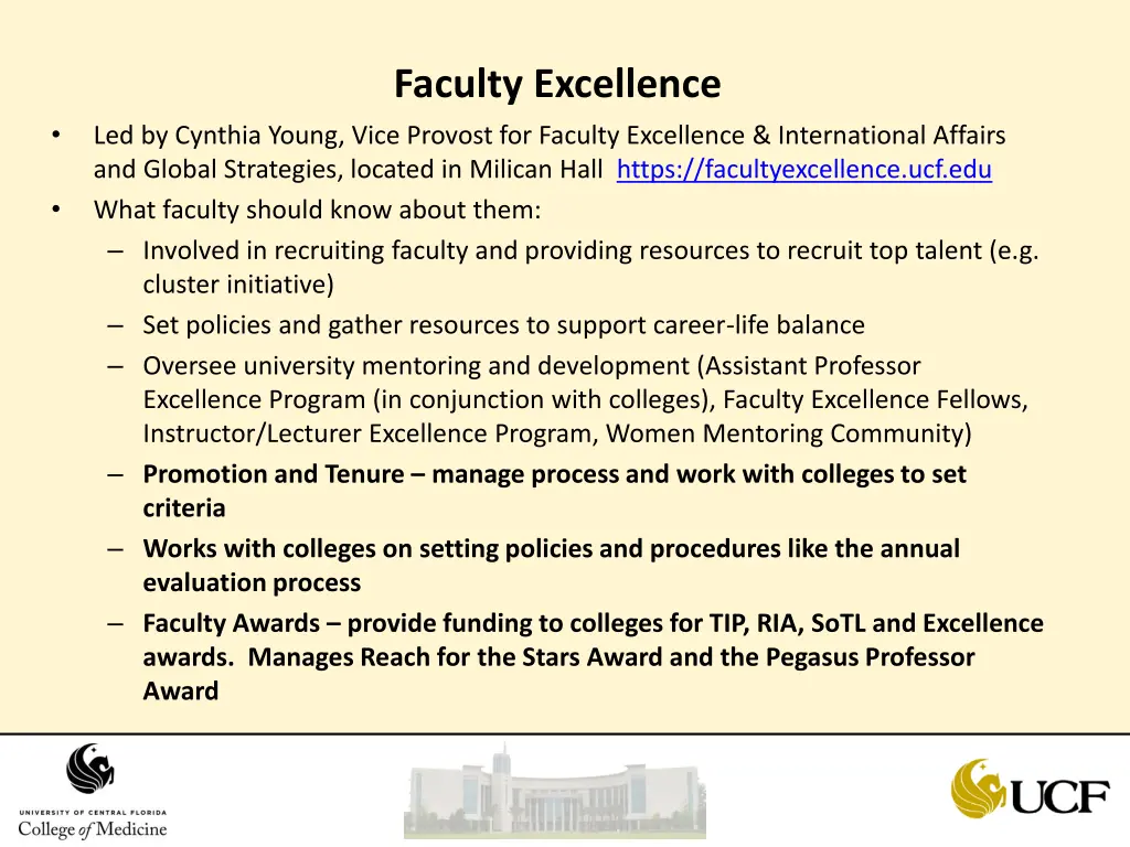 faculty excellence