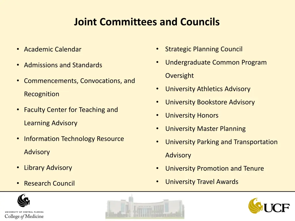 joint committees and councils