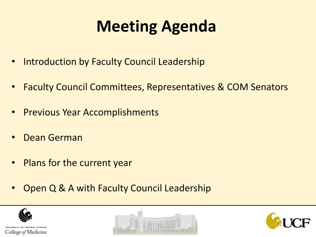 meeting agenda