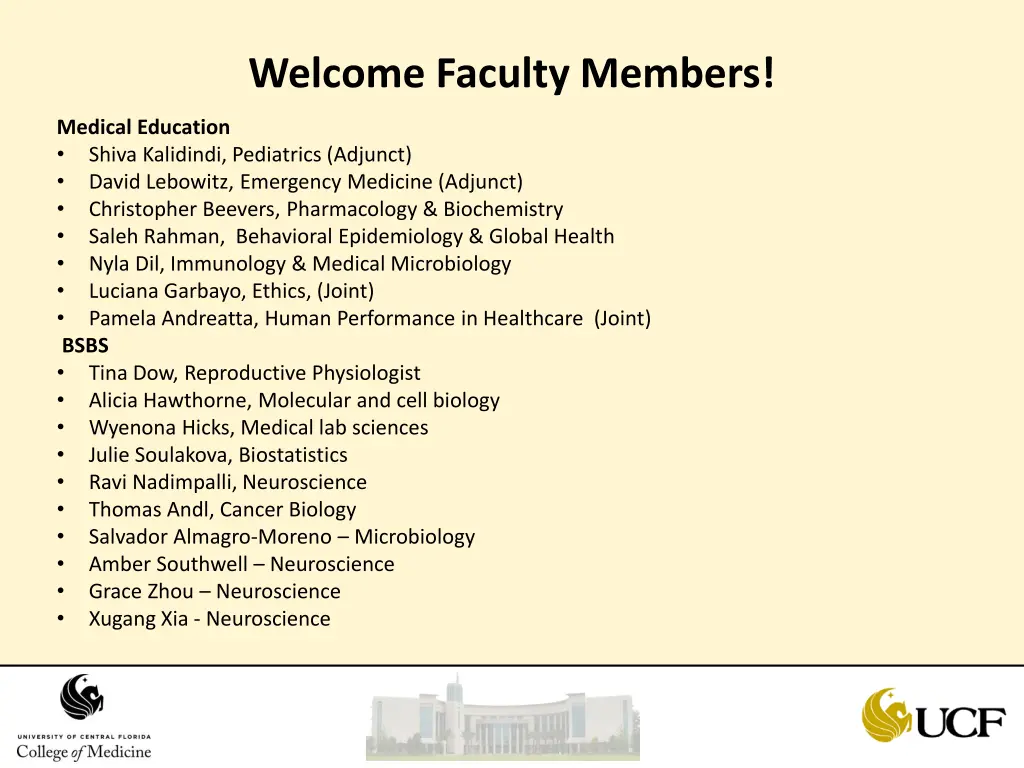 welcome faculty members 3