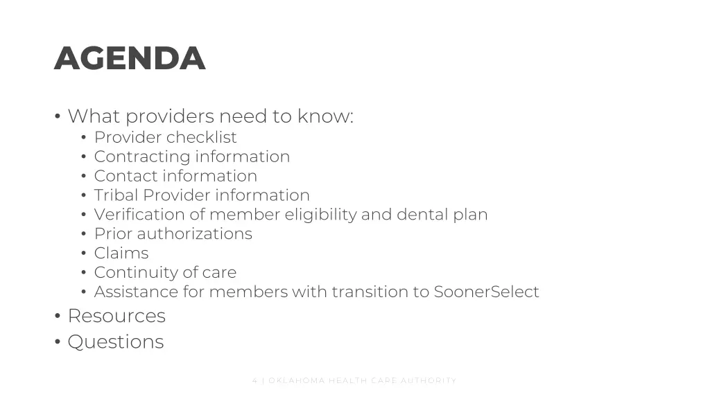 agenda