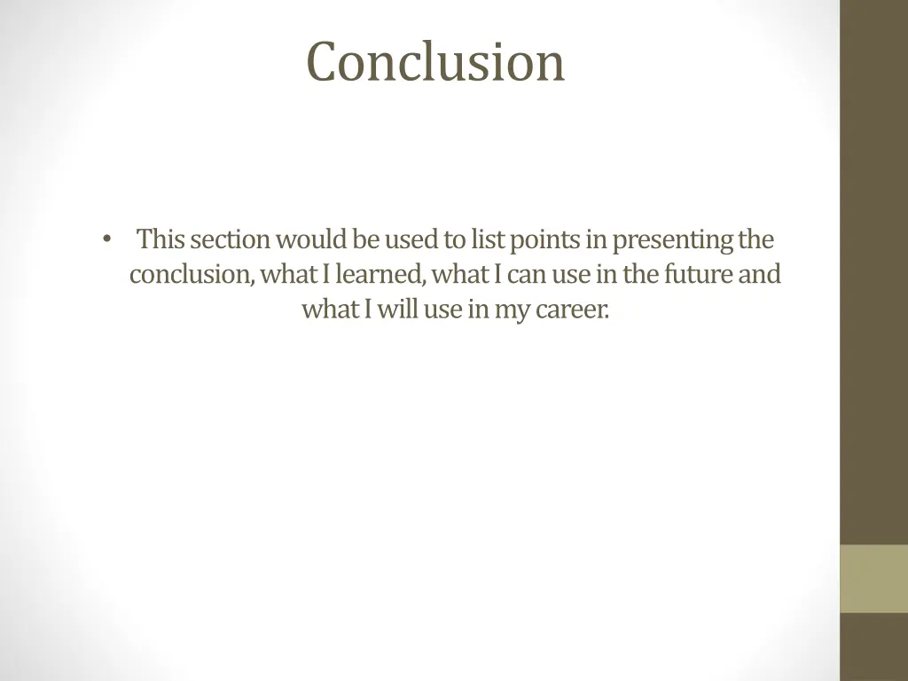 conclusion
