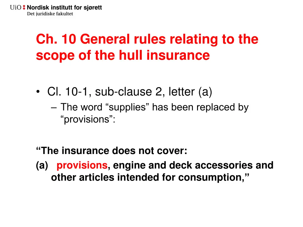 ch 10 general rules relating to the scope