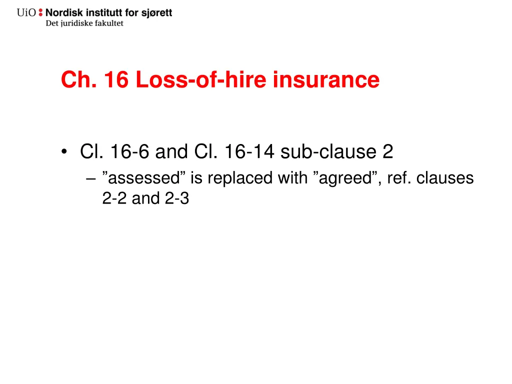 ch 16 loss of hire insurance 1