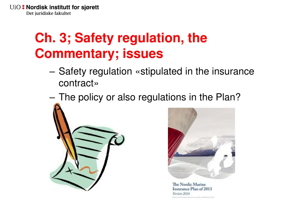 ch 3 safety regulation the commentary issues
