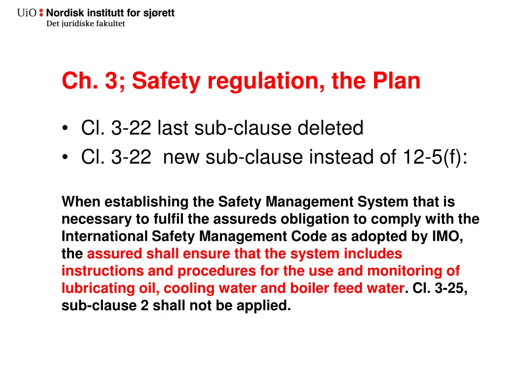 ch 3 safety regulation the plan