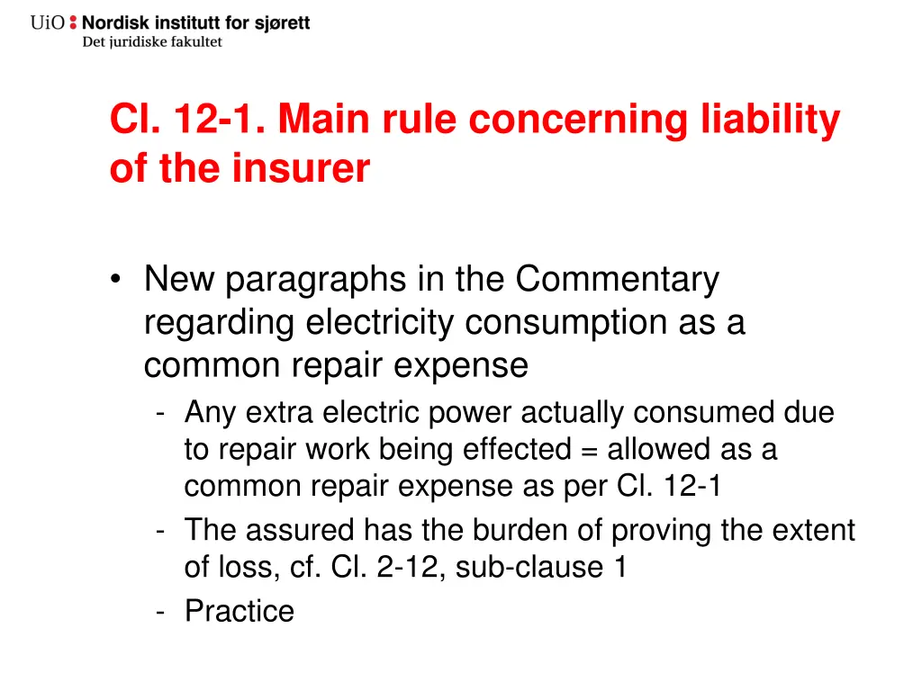 cl 12 1 main rule concerning liability