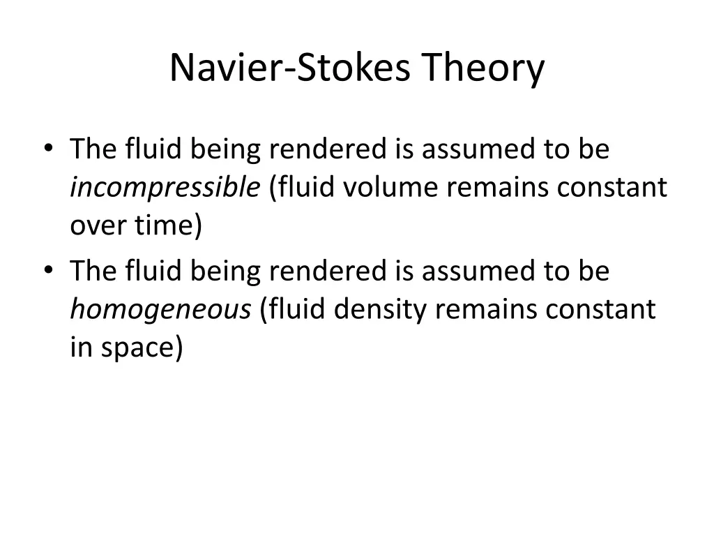 navier stokes theory