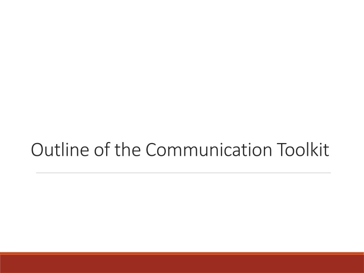outline of the communication toolkit