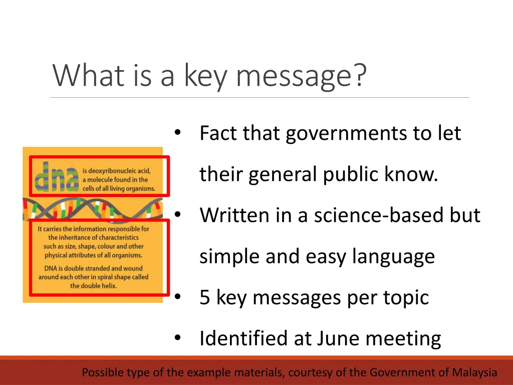 what is a key message