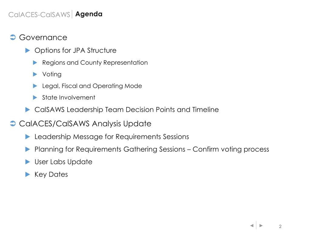 agenda