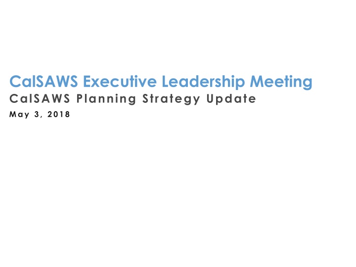 calsaws executive leadership meeting calsaws