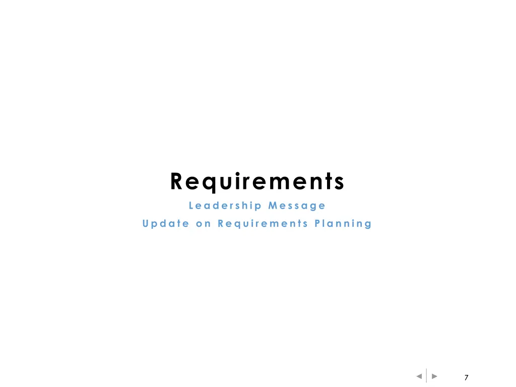 requirements l e a d e r s h i p m e s s a g e